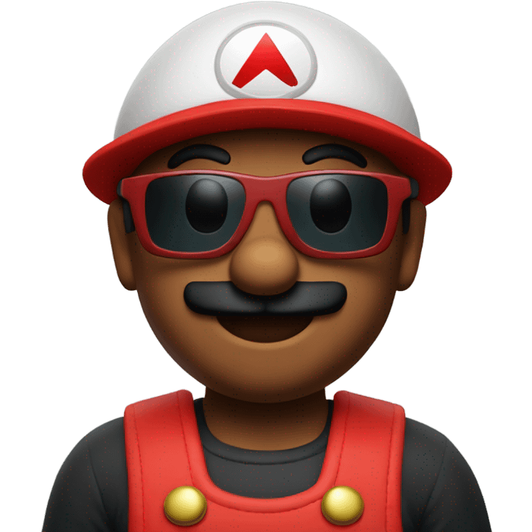 Mario as sunglasses emoji