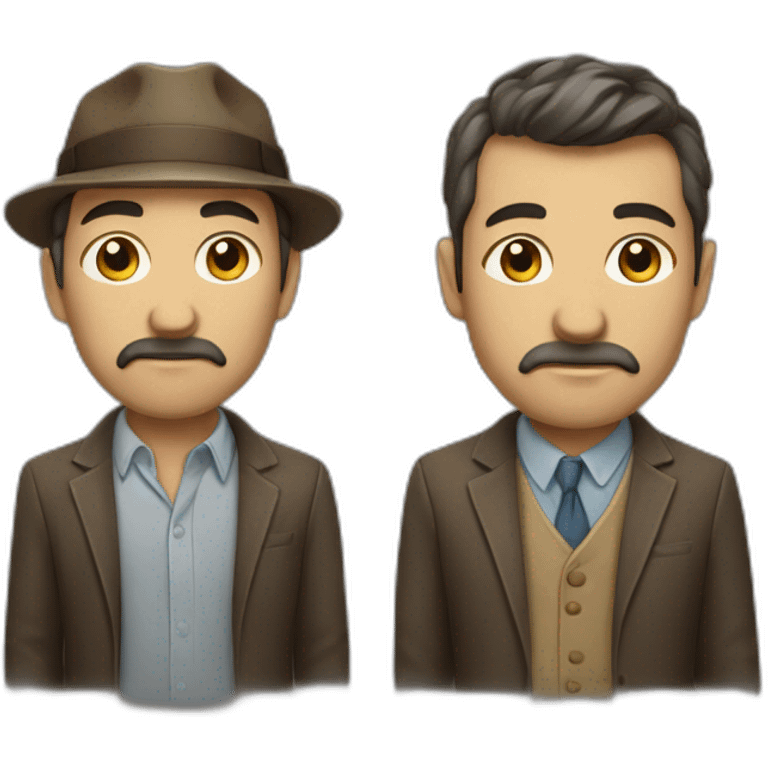 half of hobo and half of businessmen emoji