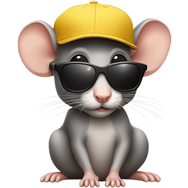 Eine ratte mit sonnenbrille emoji