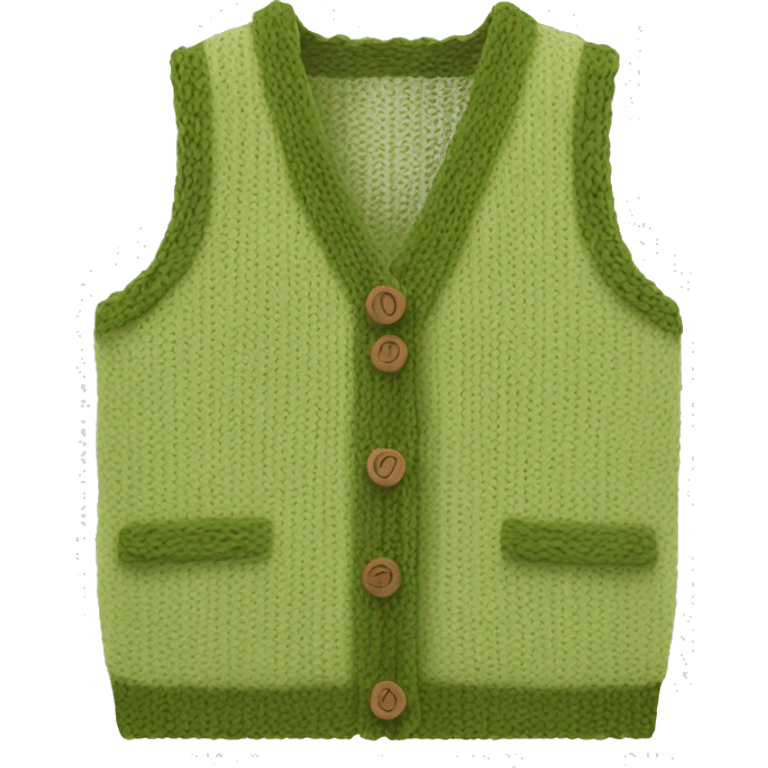 pistachio knitted vest emoji