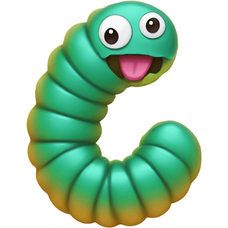 Worm gummy emoji