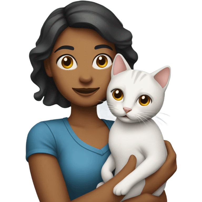 woman with cat emoji