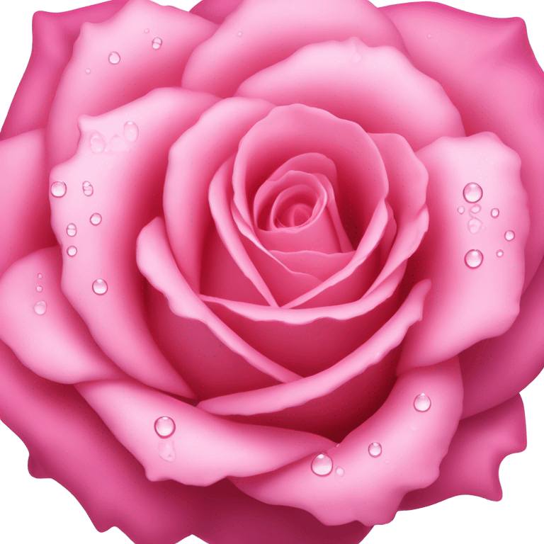 Moist pink rose emoji