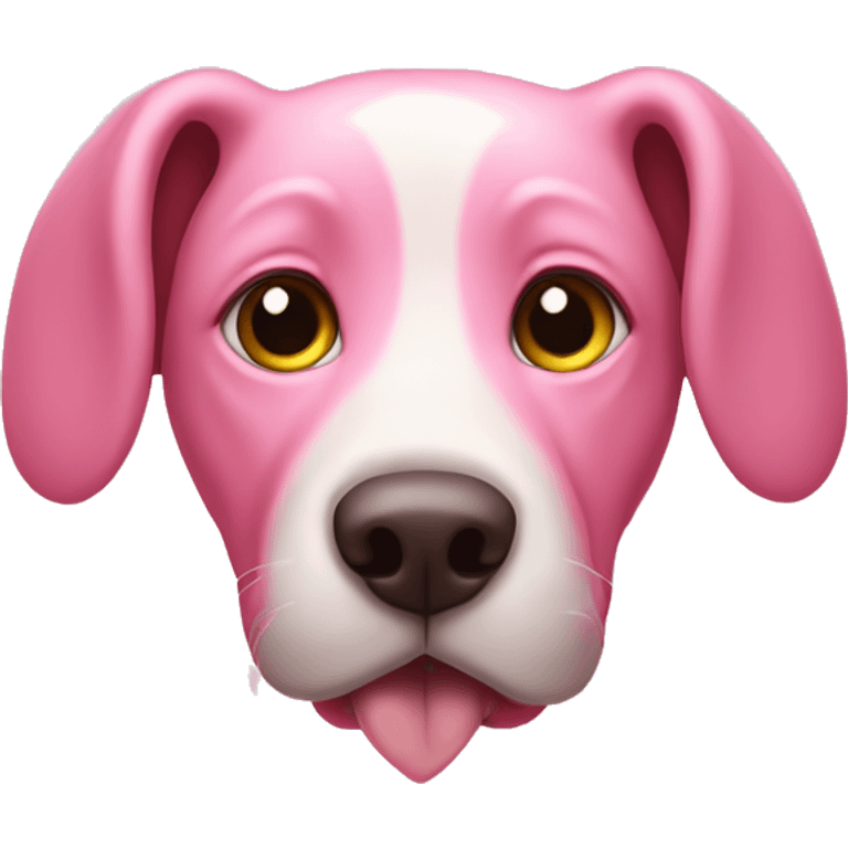 Pink heart with ears and a dog's nose emoji