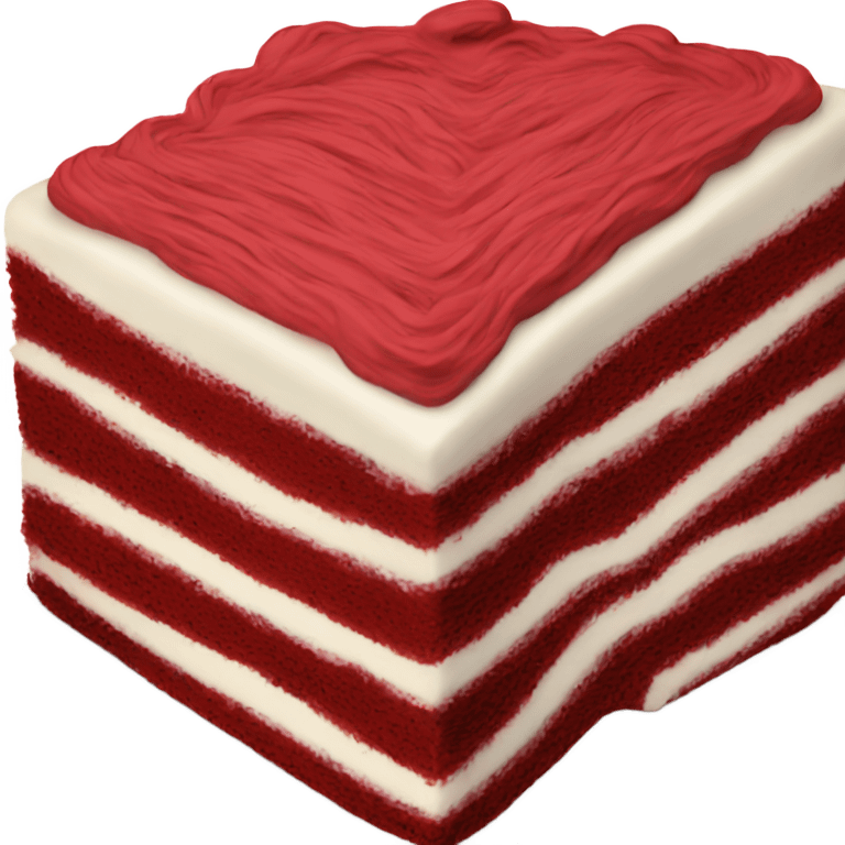 three layer red velvet cake emoji