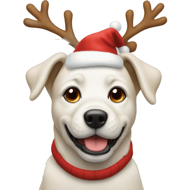 Christmas dog emoji