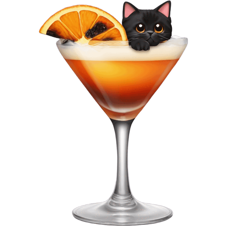 Tortoises shell cat drinking cocktail emoji