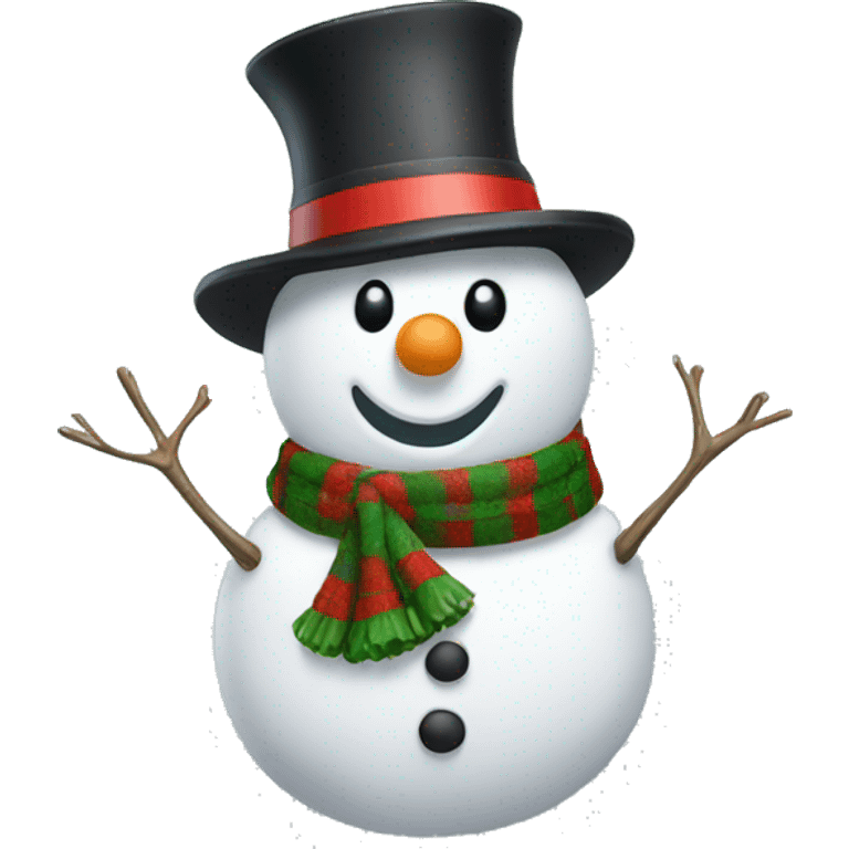 snowman with christmas hat emoji