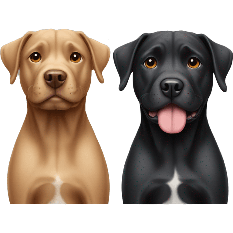 black pitbull and labradoodle mix emoji