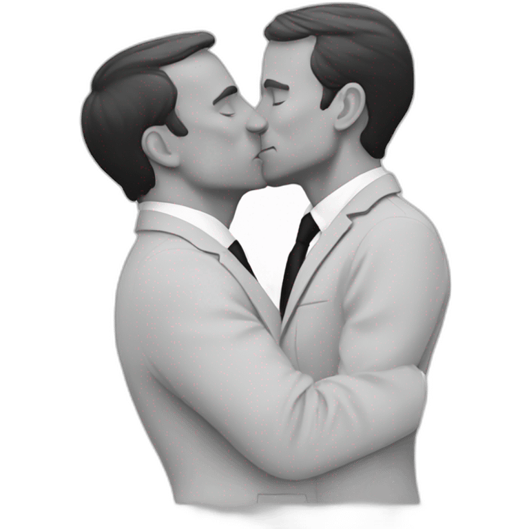 macron-kissing emoji