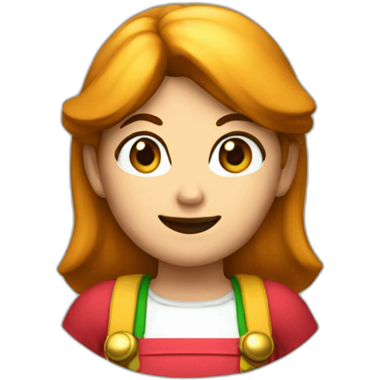 mario character as woman emoji