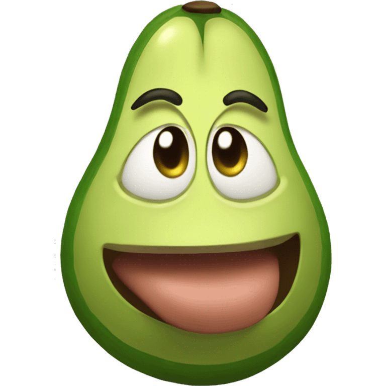 Anthropomorphic avocado with muscles emoji