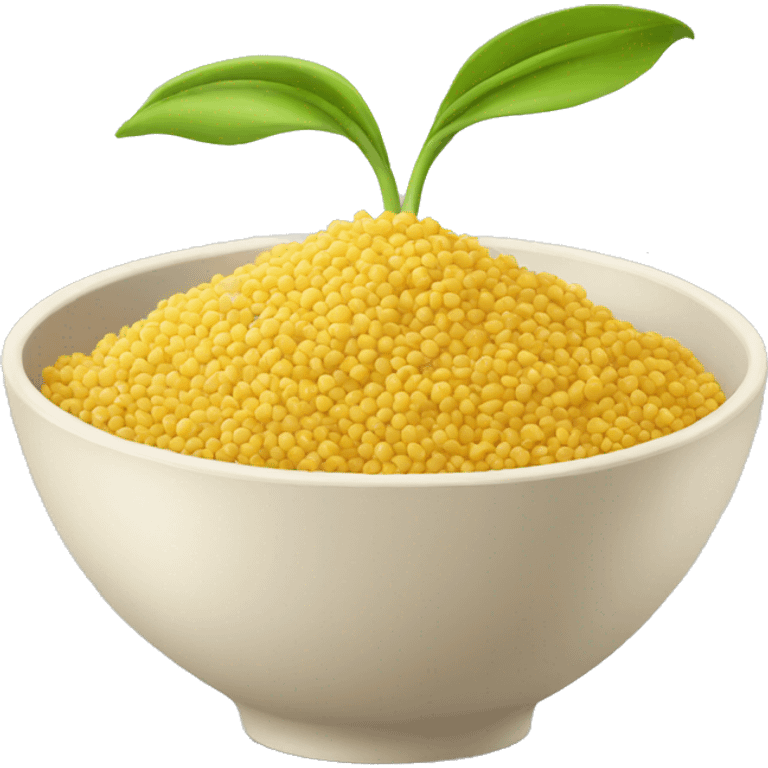 millet in a bowl emoji