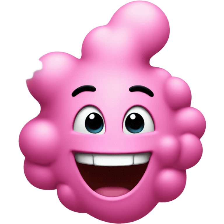 Pink laughing smoki emoji