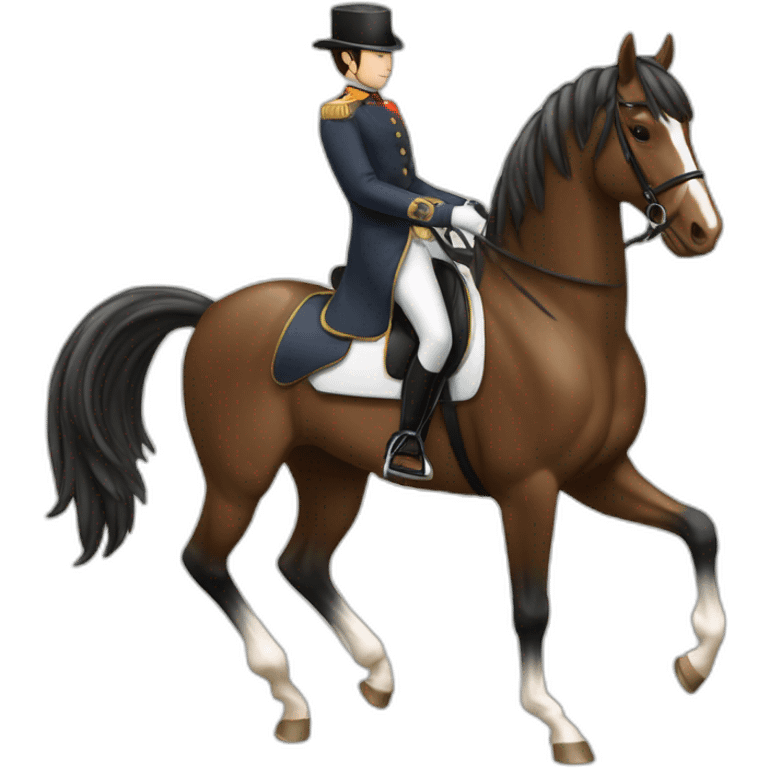 Cheval qui fait du dressage emoji