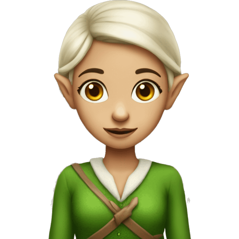 Girl elf with a rash emoji