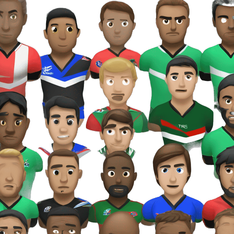 Rugby League - New Zealand One Warriors Blue Red Green emoji