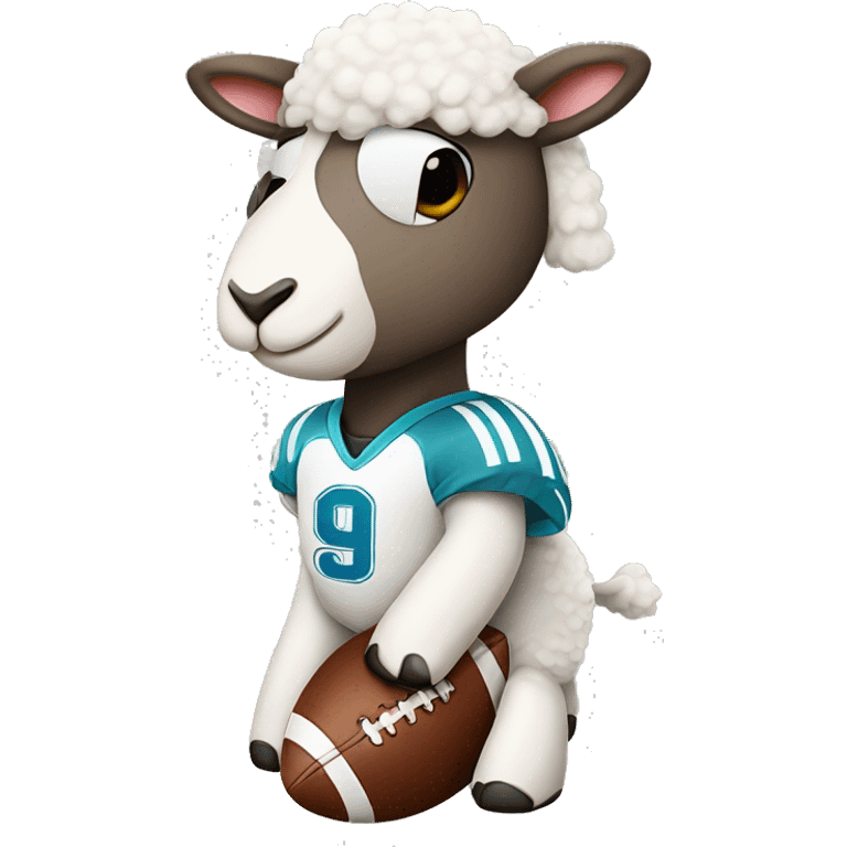 lamb with football jersey emoji