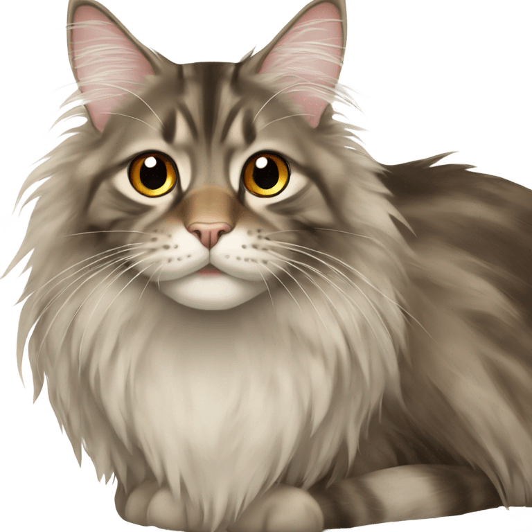 Maine Coon with small eyes emoji