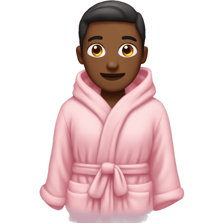 Cozy light pink robe emoji