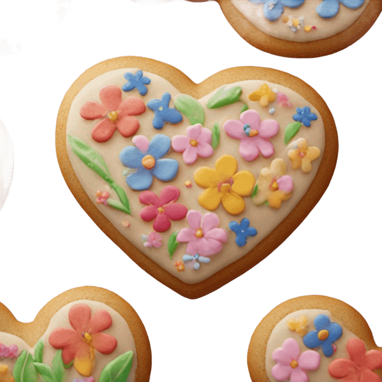 Cookie heart with ohana emoji