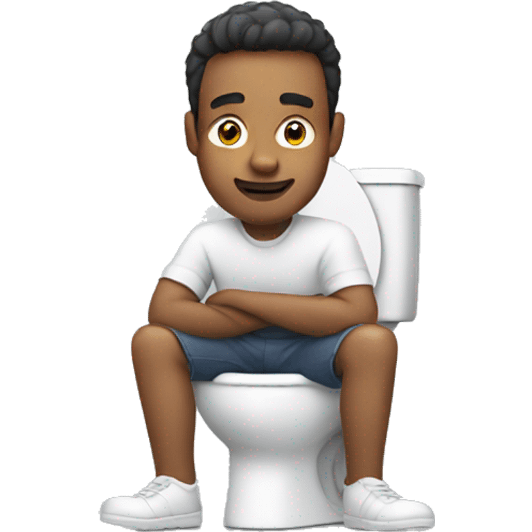 Guy sitting on a toilet emoji