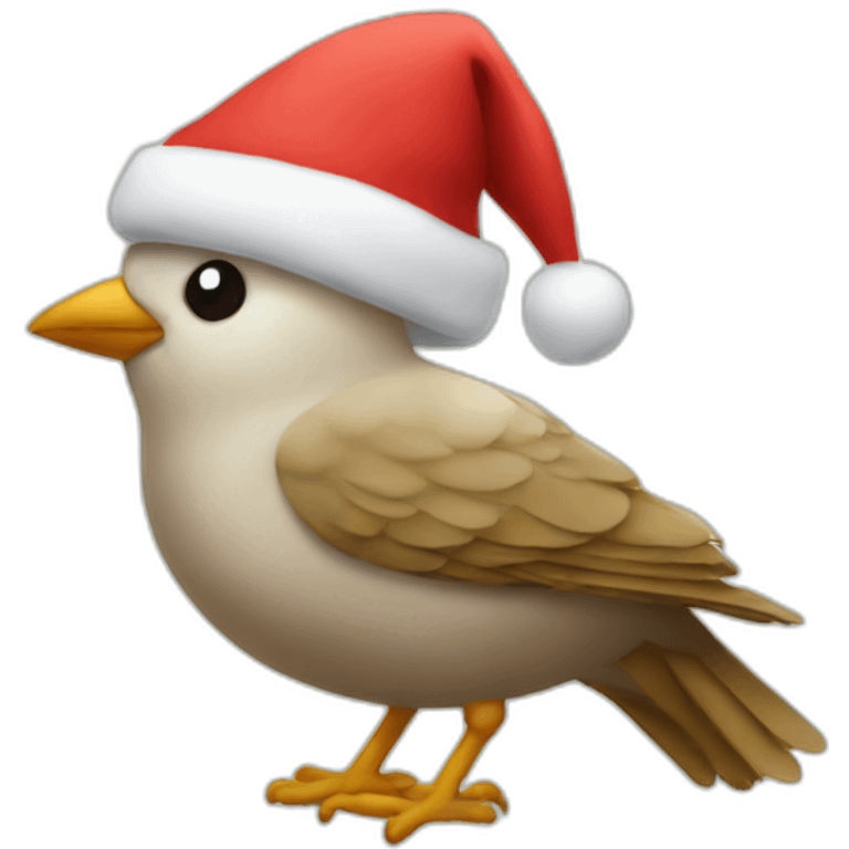 Bird Santa emoji