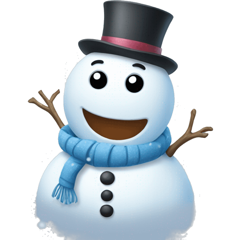 Freezing snowman emoji