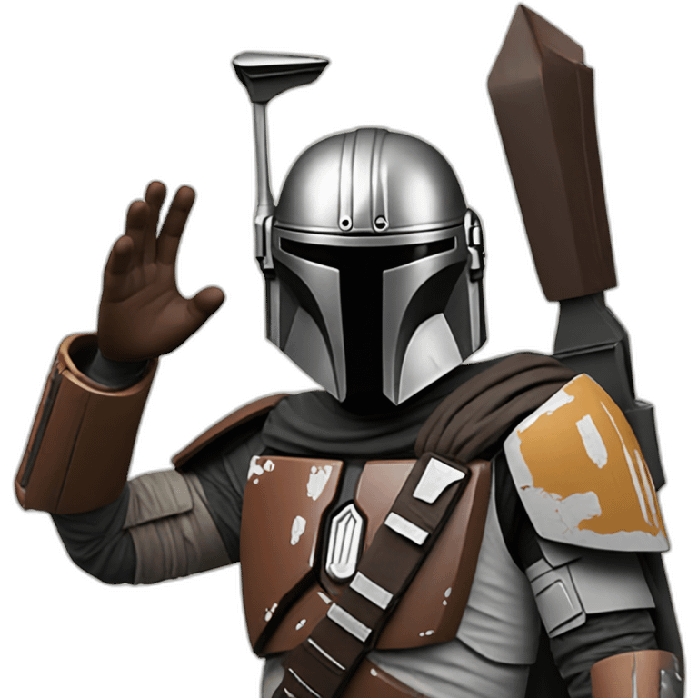 Mandalorian waving hand emoji