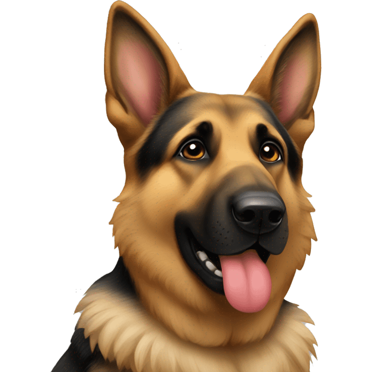 German shepherd kissing  emoji