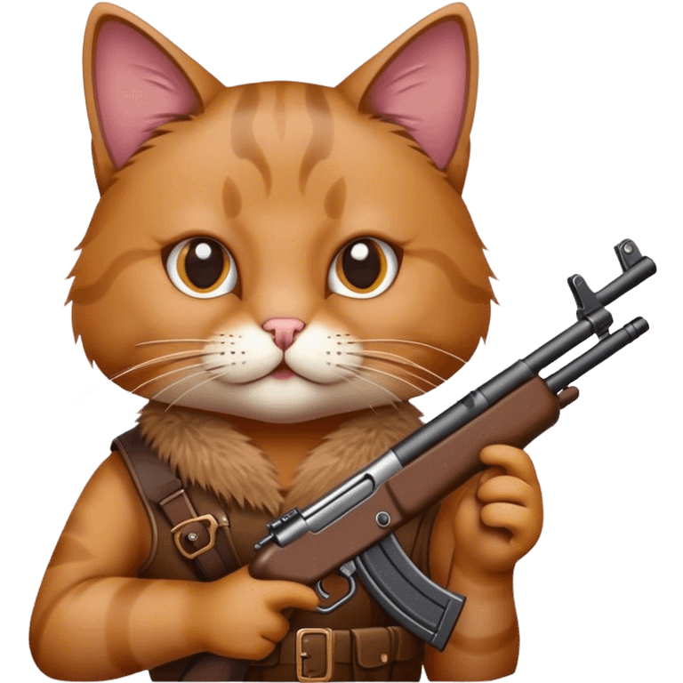 Chat qui tient un fusil emoji