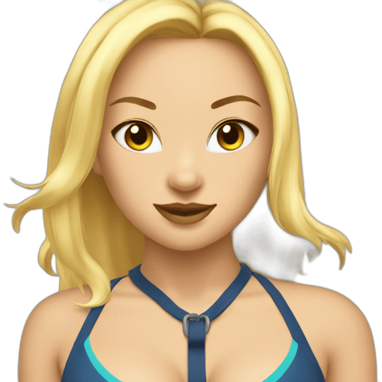 hot catgirl blonde swim suit emoji