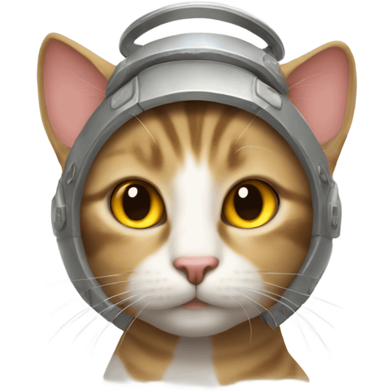 Tabby cat with halo emoji