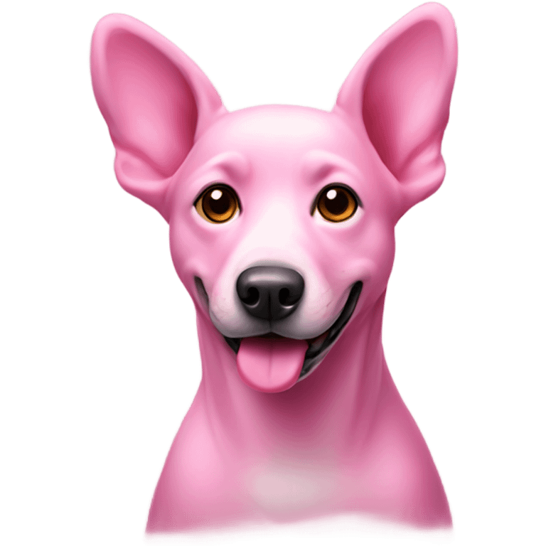 Pink dog emoji