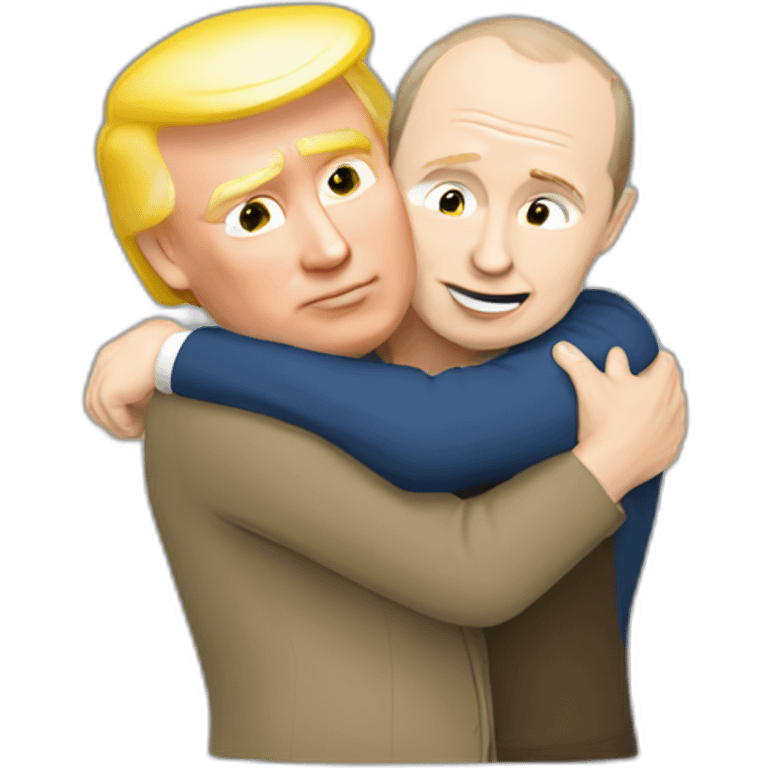 putin-and-donald-trump-hugging emoji