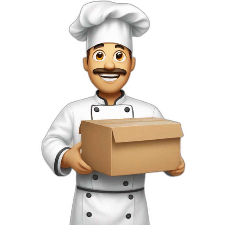 A CHEF WITH A SURPRISE BOX emoji