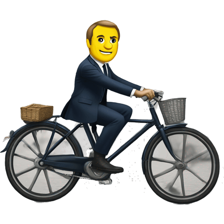 macron on bicycle emoji