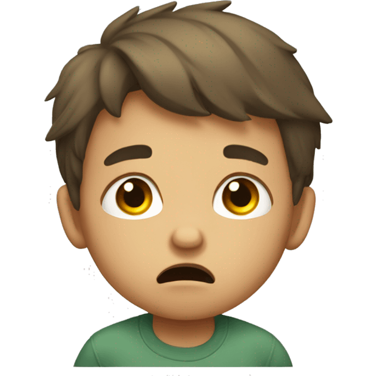 upset kid emoji