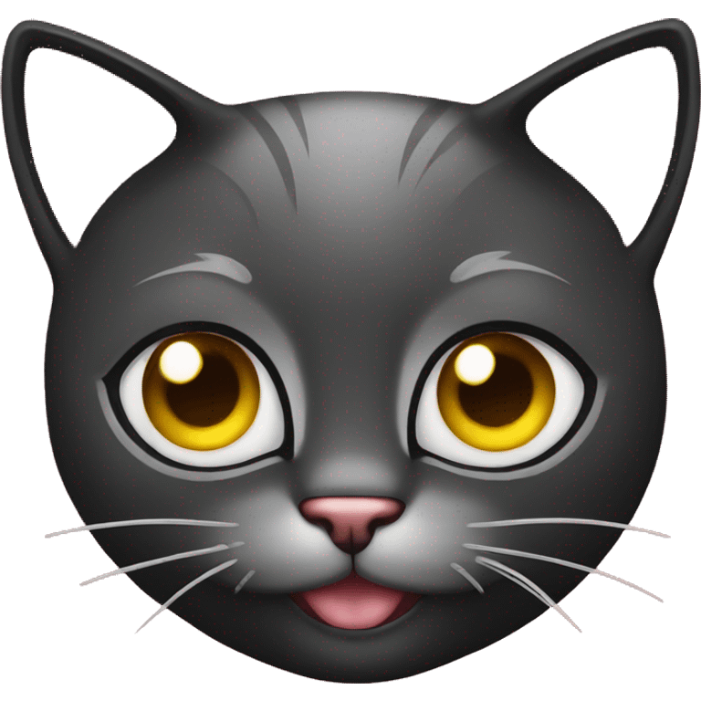 smirk cat black emoji