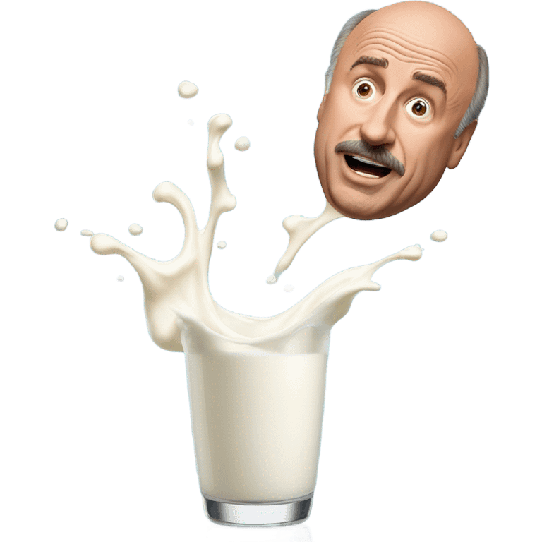 Dr Phil spilling milk emoji