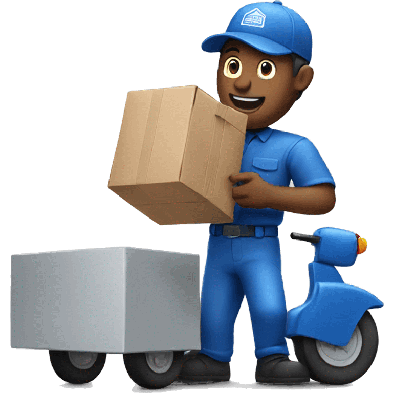 blue mail man delivering mail emoji