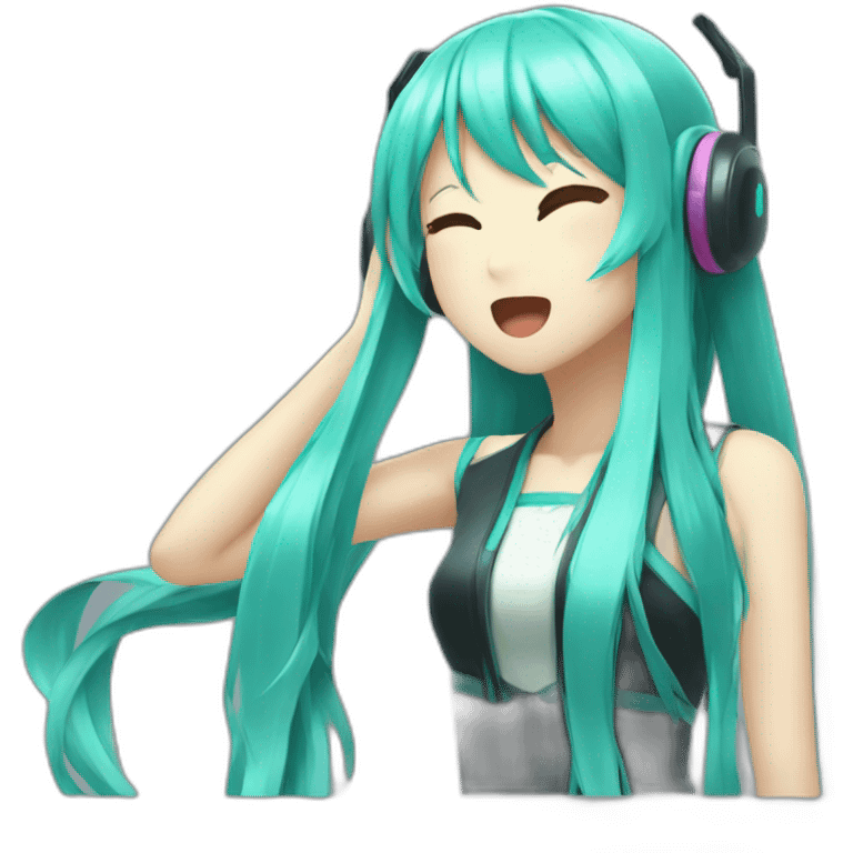 hatsune miku singing emoji