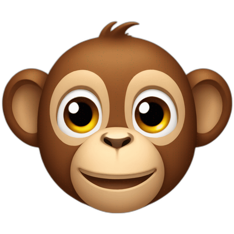 Cute monkey scratching head emoji