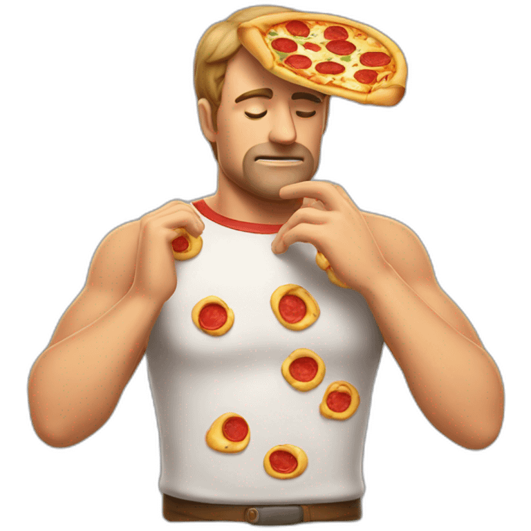 facepalm man pizza emoji