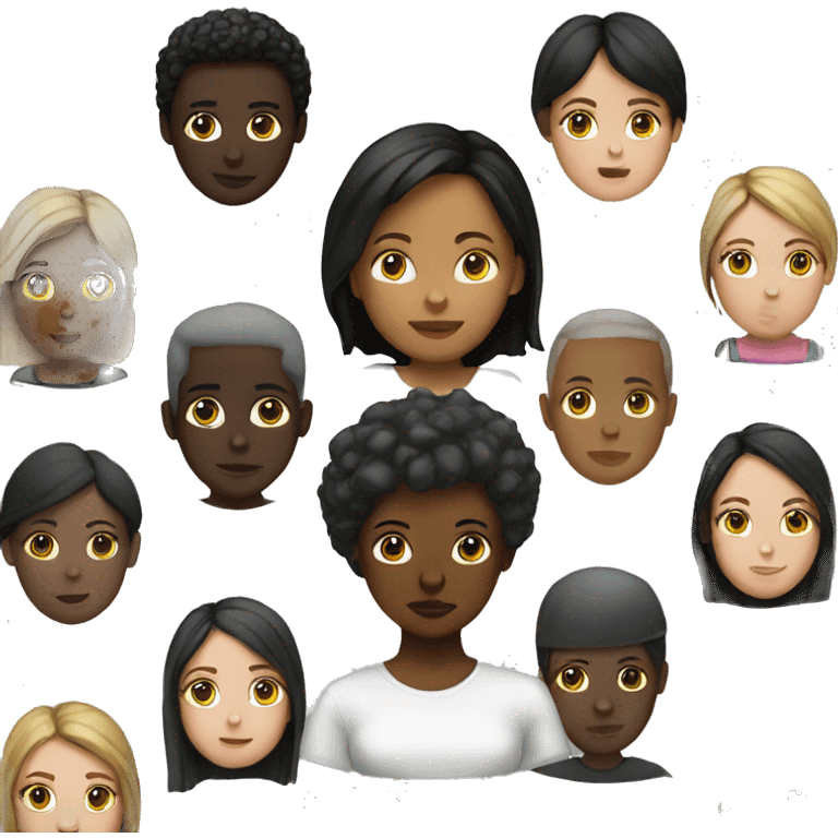 girl behide 4 black people emoji