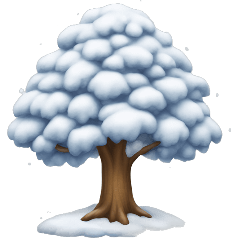 Snowy tree emoji