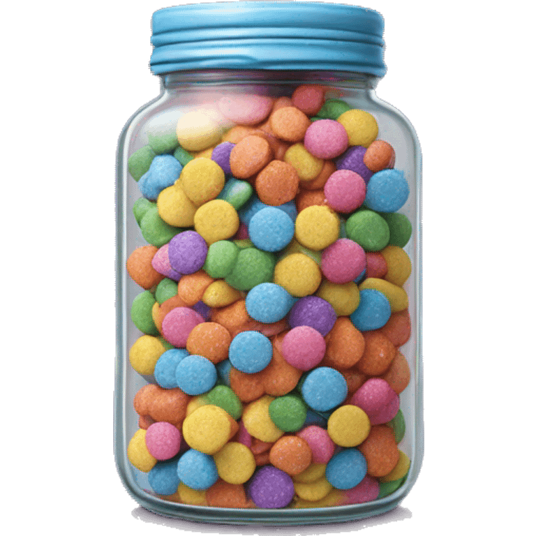 Rainbow Sprinkles in a jar emoji