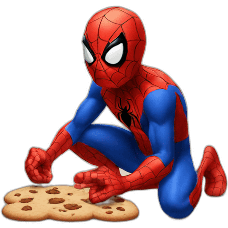 spiderman making cookies emoji