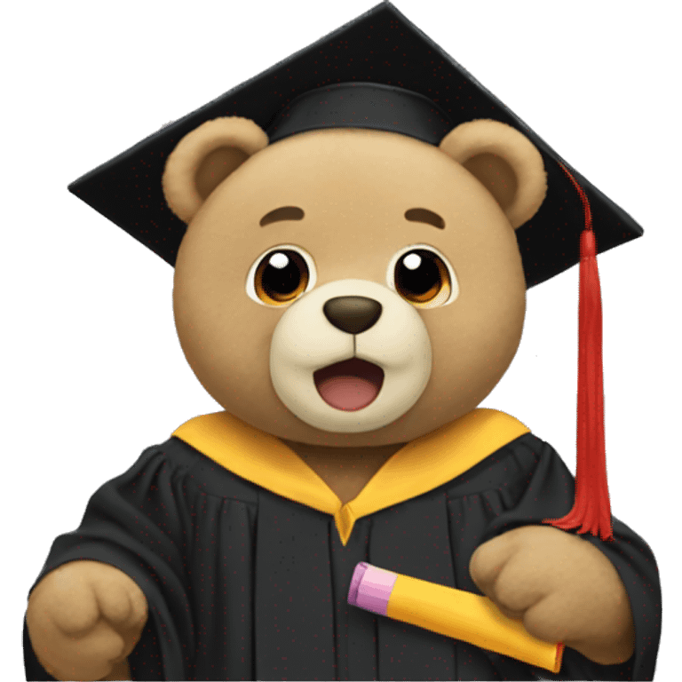 graduation bear Kanye  emoji