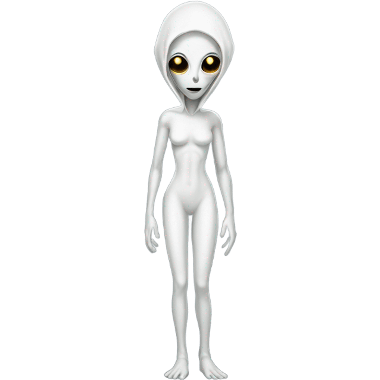 a white alien woman full body emoji